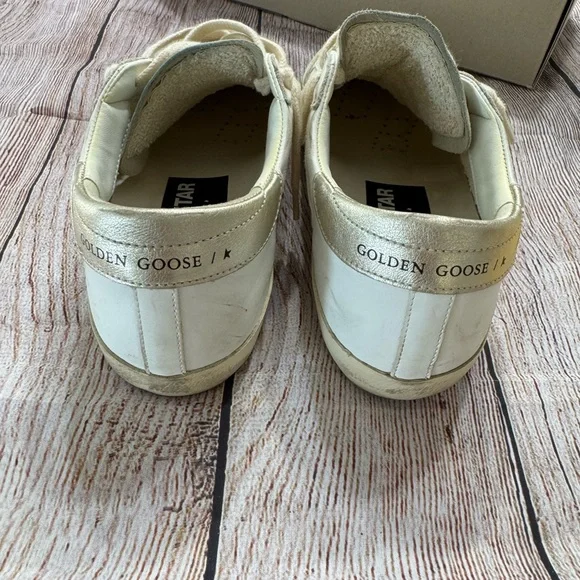 Golden Goose Superstar Sneakers in White and Beige - Picture 5 of 13